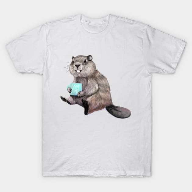 Dam Fine Beaver T-Shirt by LauraGraves